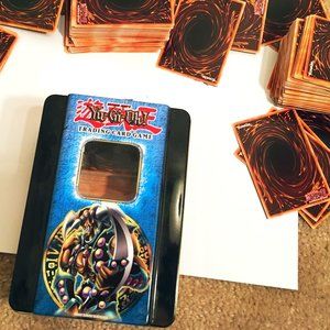 VINTAGE ~ YuGiOh Cards *rare* *2005* Tin + 150 Cards Konami Trading Cards